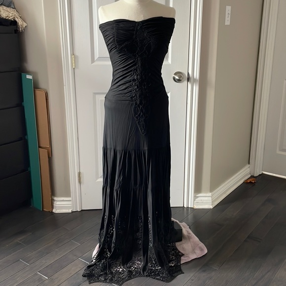 Strapless evening summer dress, great for southern holidays size L - Picture 1 of 4